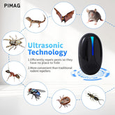 Upgraded Version Ultrasonic Repeller, Pest Control Repeller Plug in, Mouse, Roach, Rodent, Bugs, Mosquito, Spider, Ant for Home,Kitchen, Office, Warehouse, Hotel 6 Packs