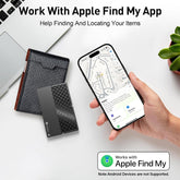 by Air Tag (2025) iOS Only Bluetooth Tracker with Apple Find My, iPhone Smart Card Wallet Finder GPS Tracker, 5-10 Years Battery, Keys Finder and Item Locator for Keys, Bags, Passports, 1 Pack