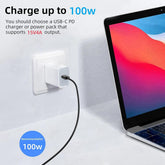 PD100W USB-C Charger Cable Compatible with Surface Pro Laptop Microsoft Surface Pro 10/9/8/7+/7/6/5/4/3/X Windows Surface Laptop 6/5/4/3/2/1 Surface Go Tablet Surface Book Support 65W/45W,6FT