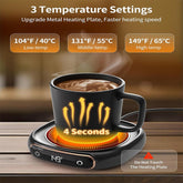 Coffee Mug Warmer, Cup Warmer for Desk with Auto Shut Off, 3 Temp Settings, Mug Warmer for Coffee, Beverage, Milk, Tea, Hot Chocolate, Coffee Warmer Plate in Your Home & Office, Gift (Dark Black)